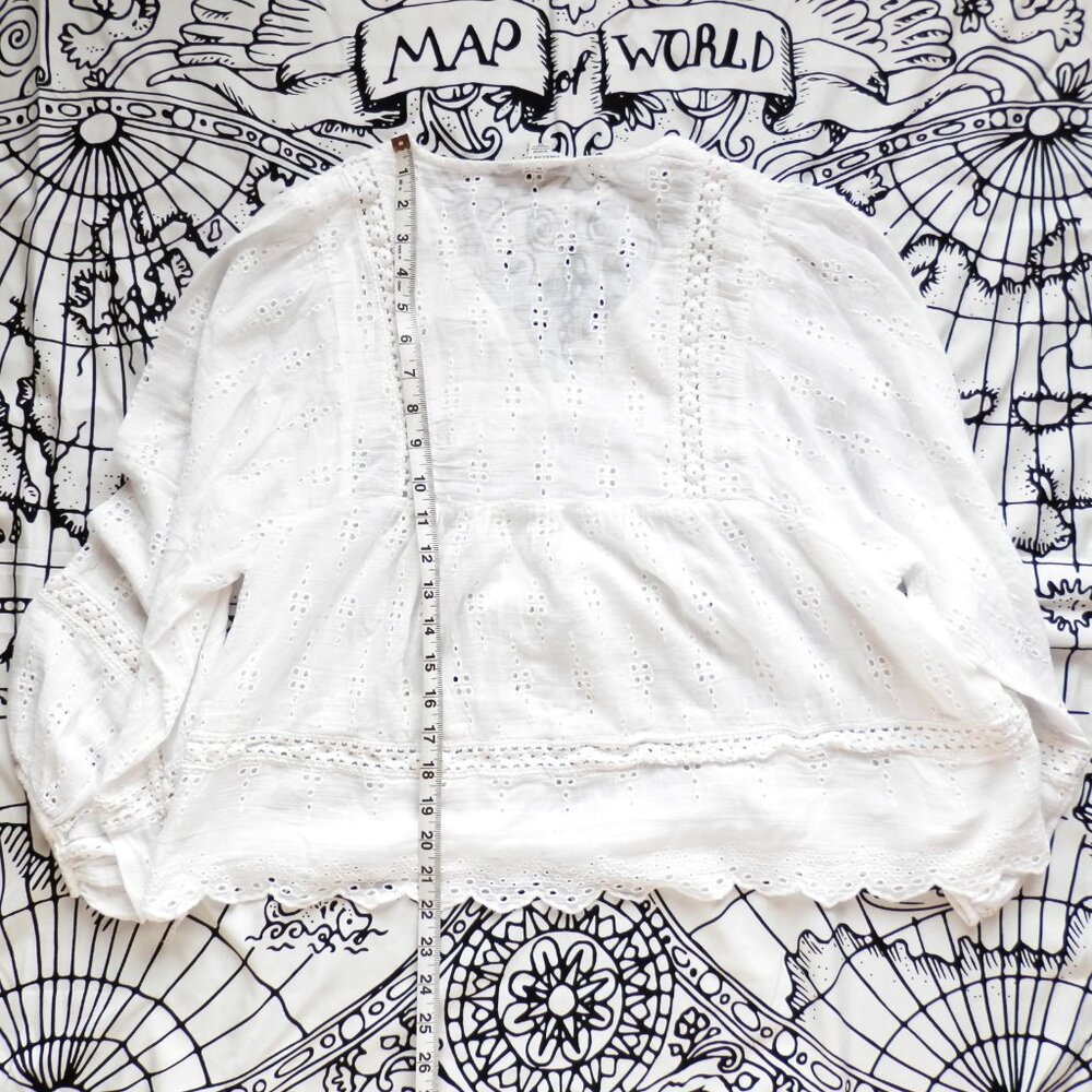 AE || Eyelet Boho Long Sleeve Blouse - Picture 7 of 7